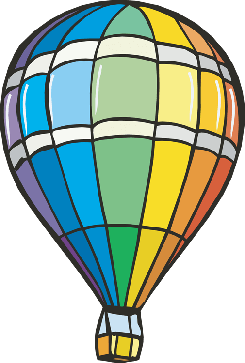 Hot Air Balloon Border Clip Art - Hot Air Balloon Clipart (505x750)