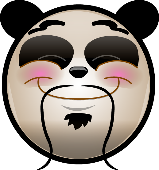Happy Panda Emoji By Emoteez - Emoji (518x553)