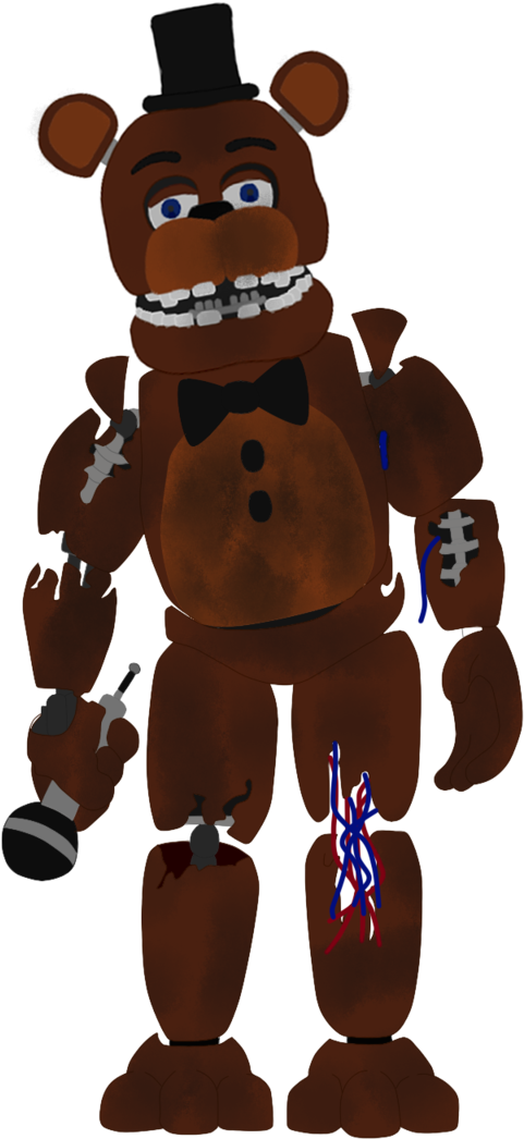 Withered Freddy Full Body - Фнаф 2 Олд Фредди (1600x1200)