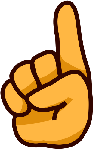 Hand Emoji Clipart Sticker - Finger Pointing Up Emoji (512x512)