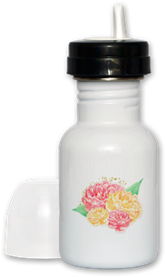 Watercolor Floral Peony Sippy Cup - Sippy Cup (350x350)