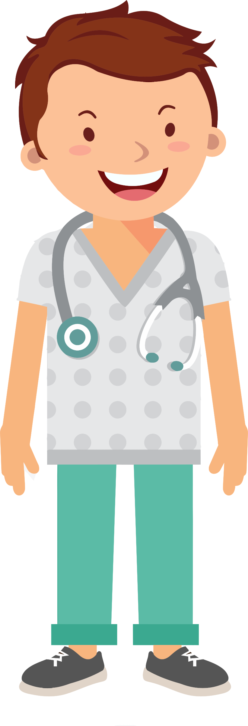 Talk To Your Doctor Before You Begin Any Exercise Set - Cartoon Boy Nurse (822x2400)