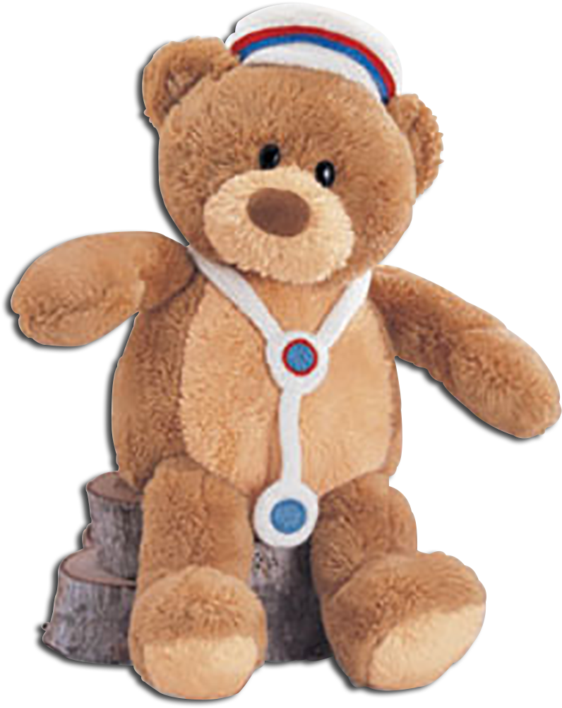 Gund Thinking Of You Medical Teddy Bears - Teddy Bear With Stethoscope Png (815x1004)