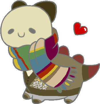 Fourth Doctor Dinosaur By Hatsumomo-nokimi - Cartoon (400x400)