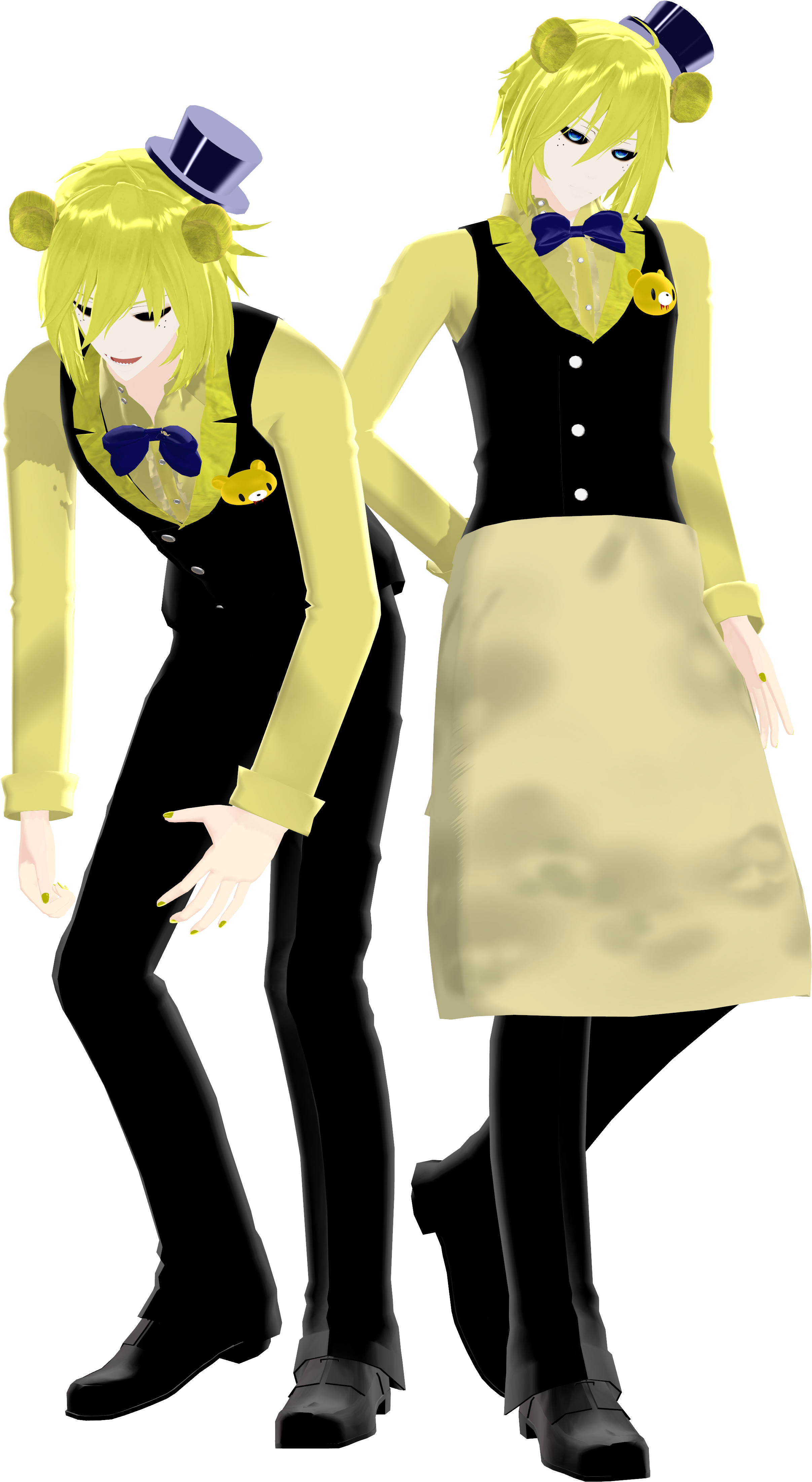 Golden Freddy By Slendynameko - Fnaf Mmd Golden Freddy (4500x4500)