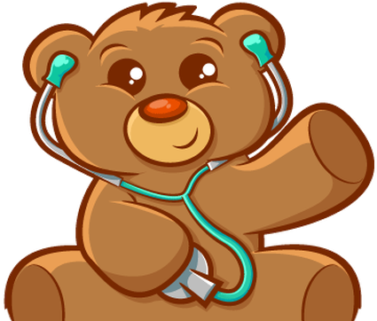 Natalie Muth Carlsbad/encinitas Pediatrician & Nutritionist - Teddy Bear With Stethoscope Cartoon (492x361)