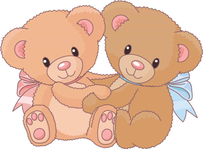 Sticker Oursons Nœud Papillon - Cute Teady Bear Clip Art (800x800)