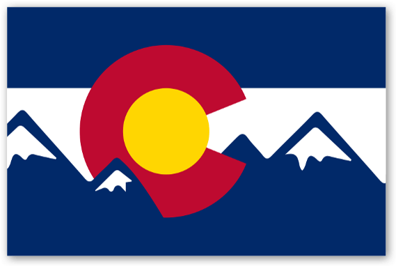 Colorado Mountain Flag Sticker - Graphic Design (600x410)