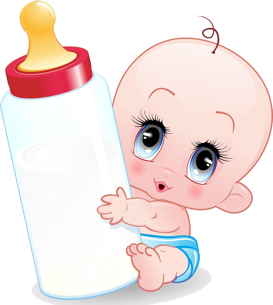 Infant Cartoon Baby Bottle Baby 884 1024 Transprent - Dibujos De Bebes Con Mamadera (884x1024)