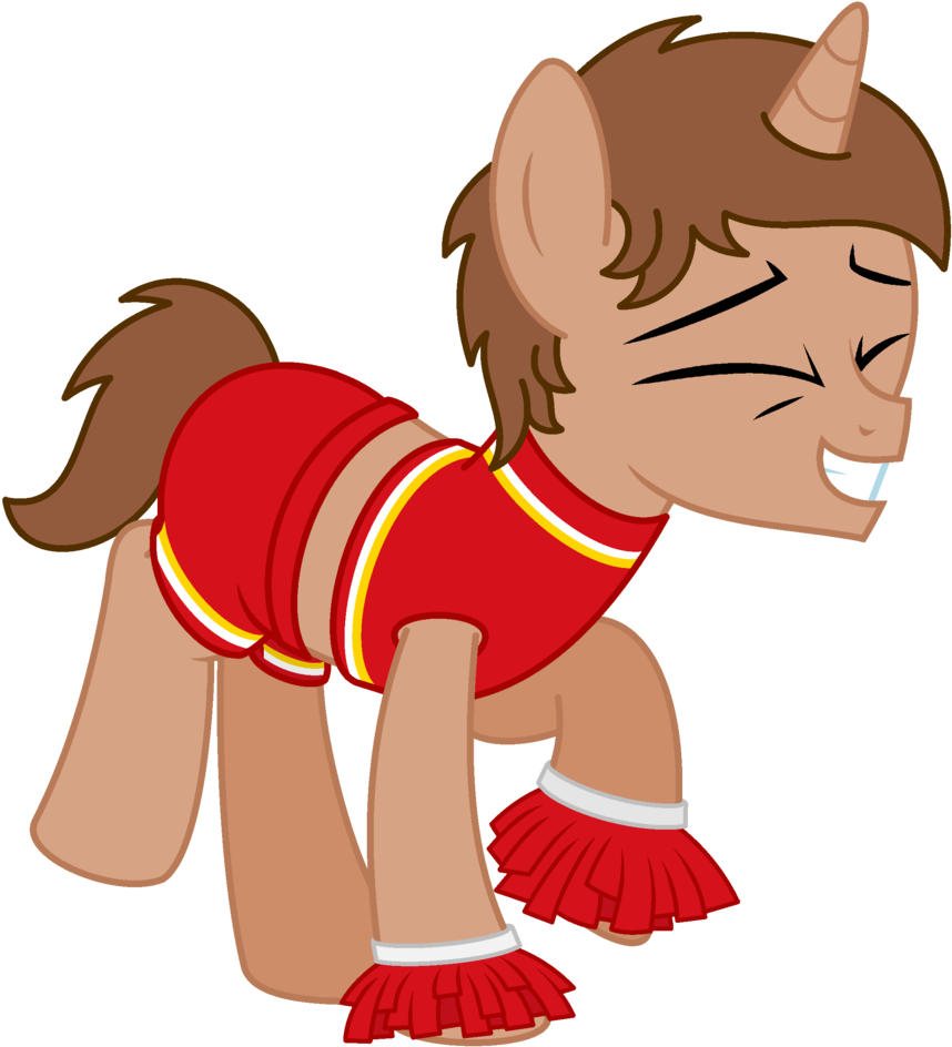 Peternators, Cheerleader, Clothes, Eyes Closed, Male, - Cartoon (1024x1024)