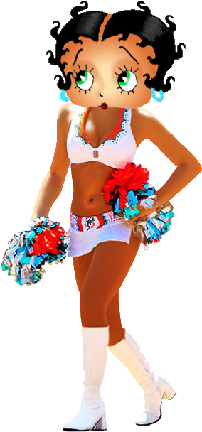 Betty Boop Dolphin Cheerleader Photo Cheerleaders Cartoons - Betty Boop (303x620)