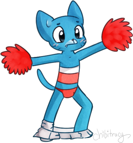 Gummypuss By Sunnynoga - Cheerleader Gumball Rule 34 (450x486)