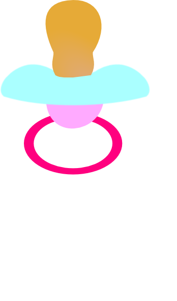 Pink And Blue Pacifier Clip Art At Clkercom Vector - Clip Art (348x591)