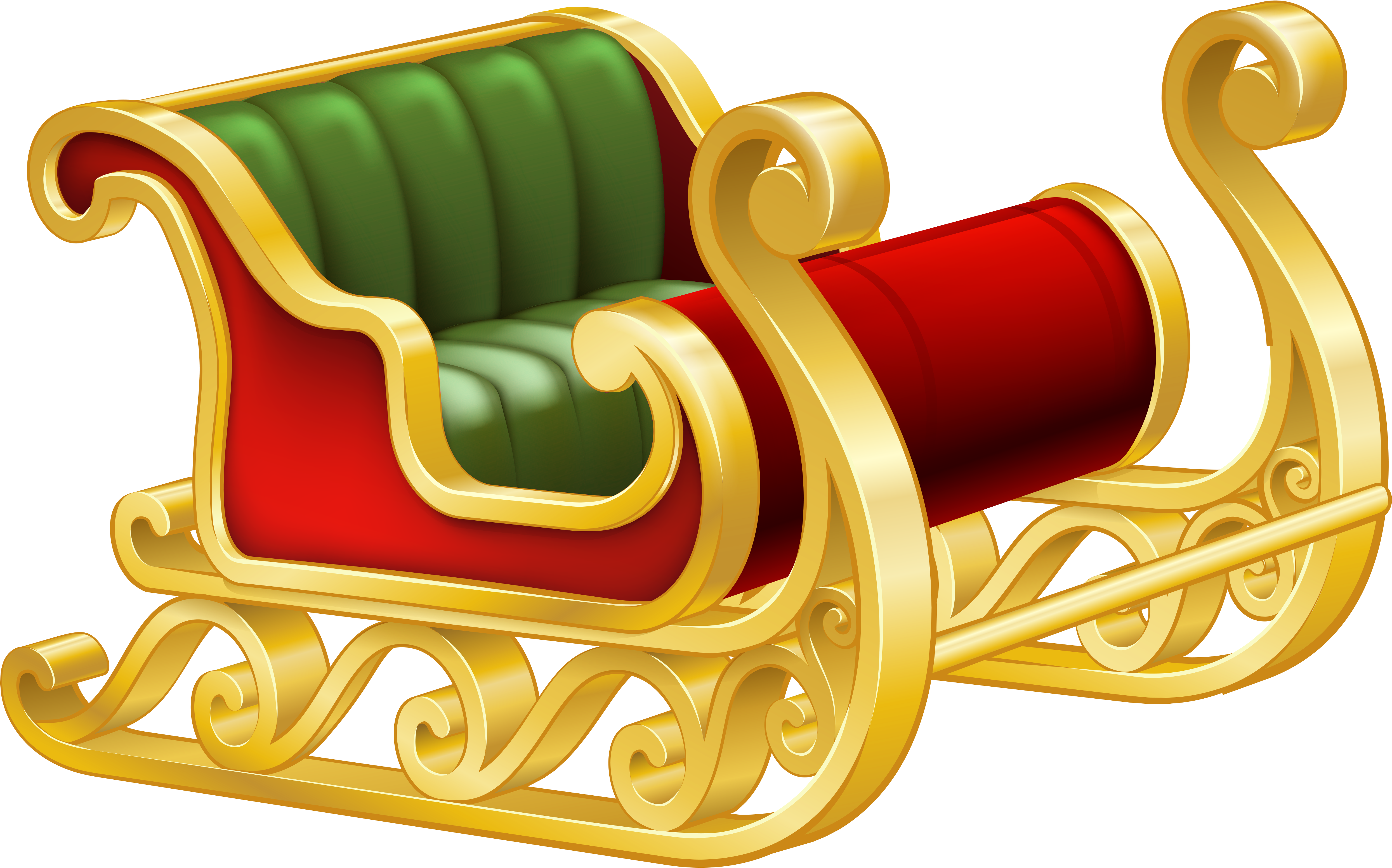 Santa Sleigh Png Clip Art Image - 5'x7'area Rug (5130x3191)