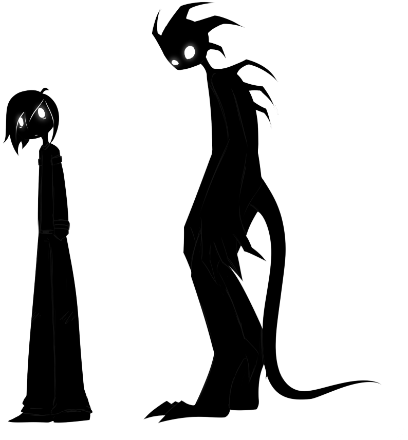 Shadow Boy And Shadow Monster By Luziland2 - Draw A Shadow Monster (894x894)