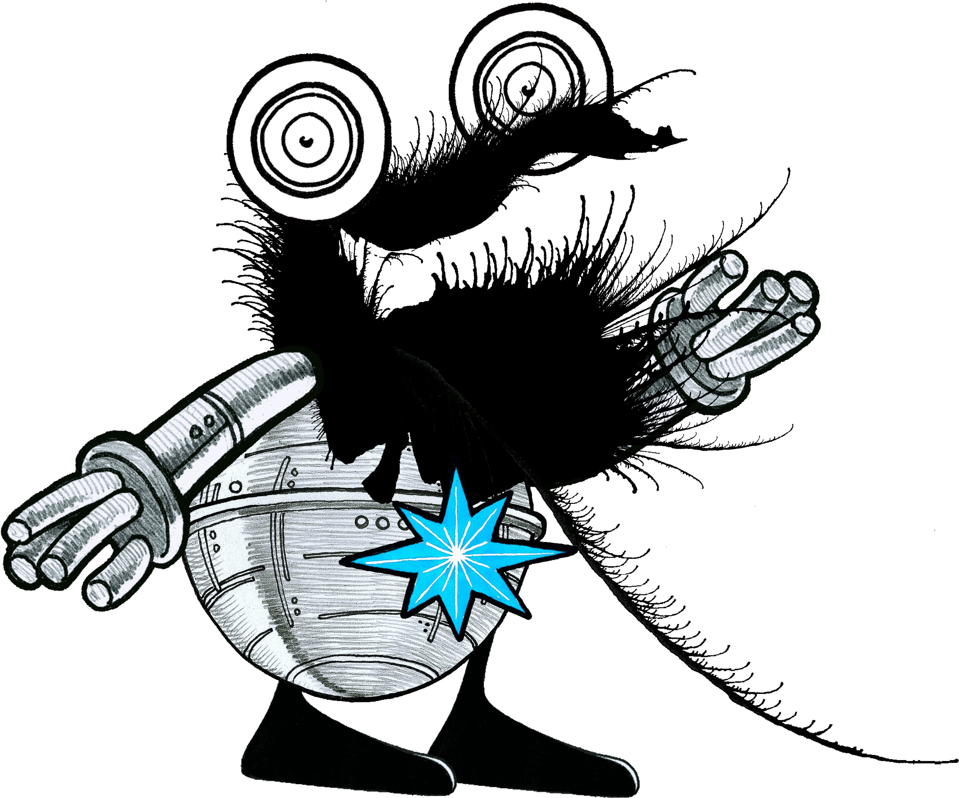 This Is A Creepy Robot - Illustration (4699x3072)