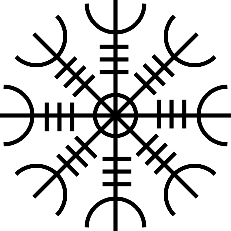 Clipart - Aegishjalmr - Helm Of Awe Vector (800x800)