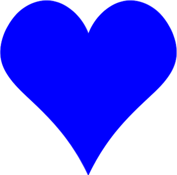 Red Heart Shape Clipart - Blue Heart Clipart (600x591)