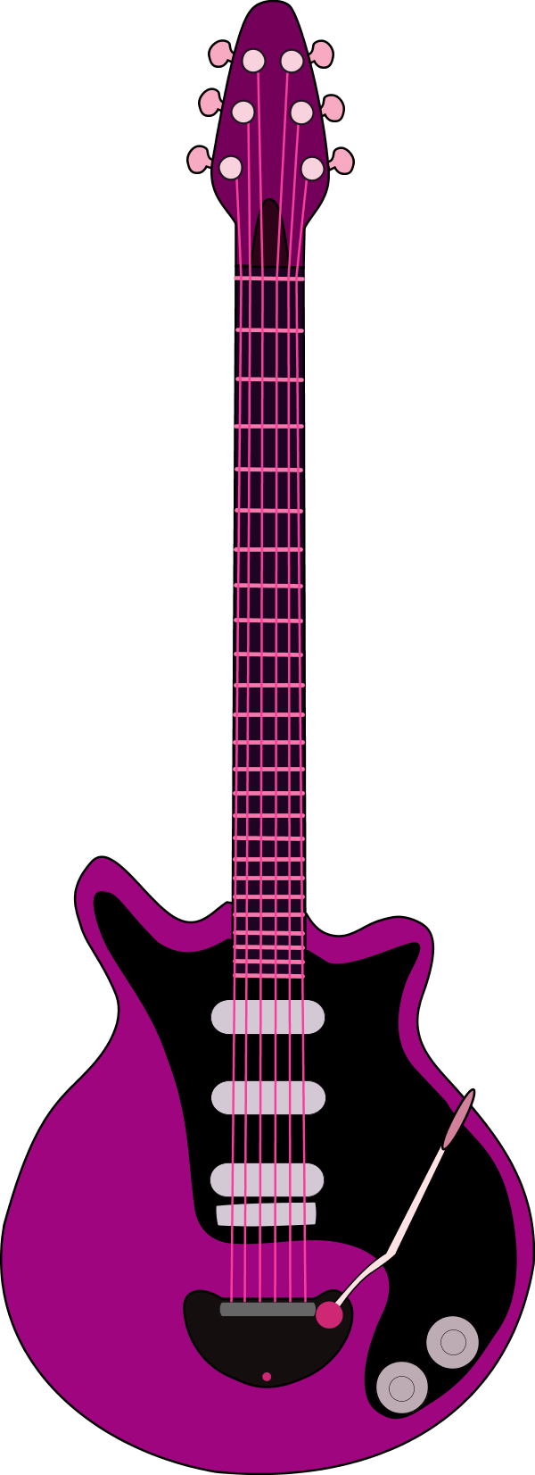 Clipart Info - Brian May Red Special (600x1652)