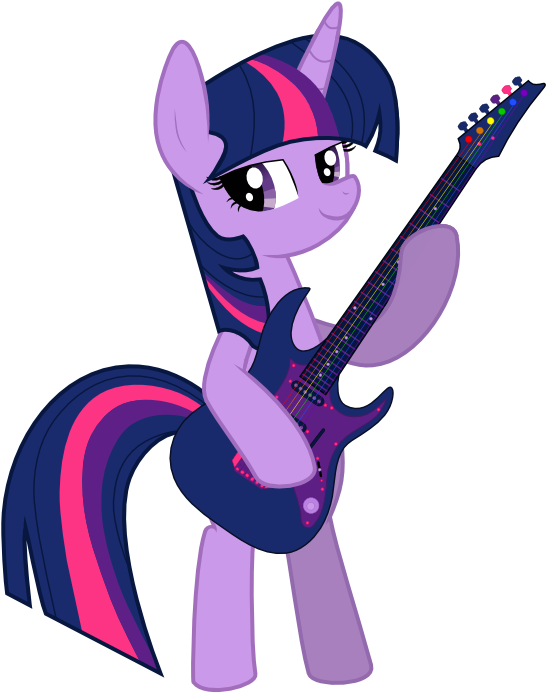 Jennylince, Bipedal, Guitar, Pony, Safe, Solo, Twilight - Cartoon (570x710)