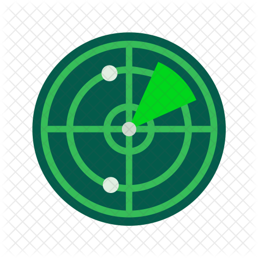 Radar Icon - Cross Hair Yellow (512x512)