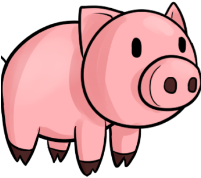 Anniversary Picnic - Cartoon Pig (400x400)