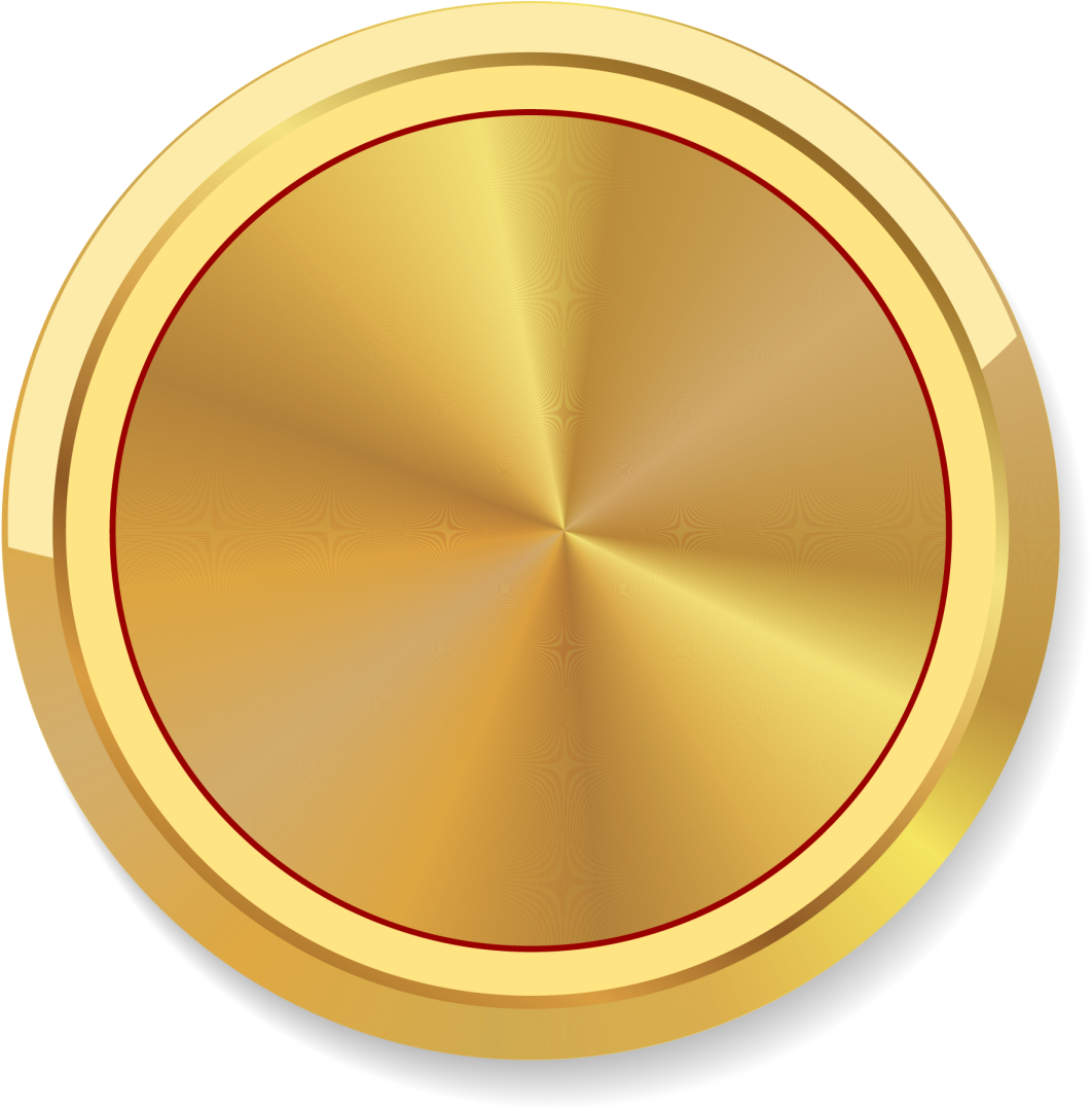 Circle Gold Disk - Medal (1500x1500)