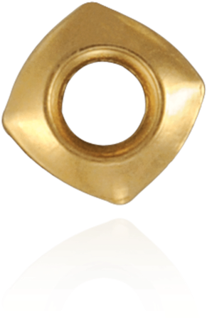 14k Gold Square Shape Bezel Sliders For Round Stone - Circle (600x600)