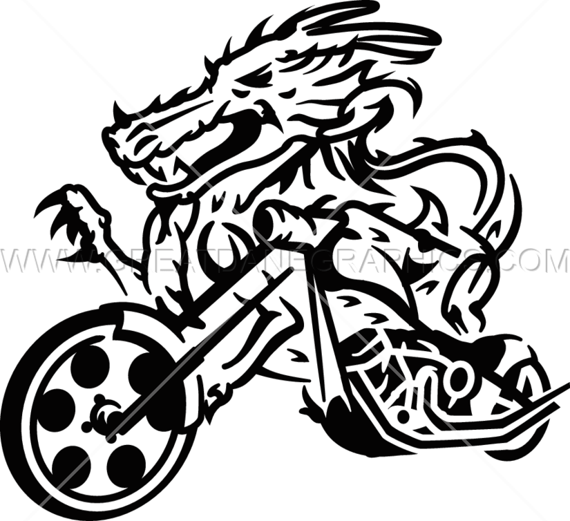 Dragon Motorcycle - Dragon With A Motorcycle (825x754)