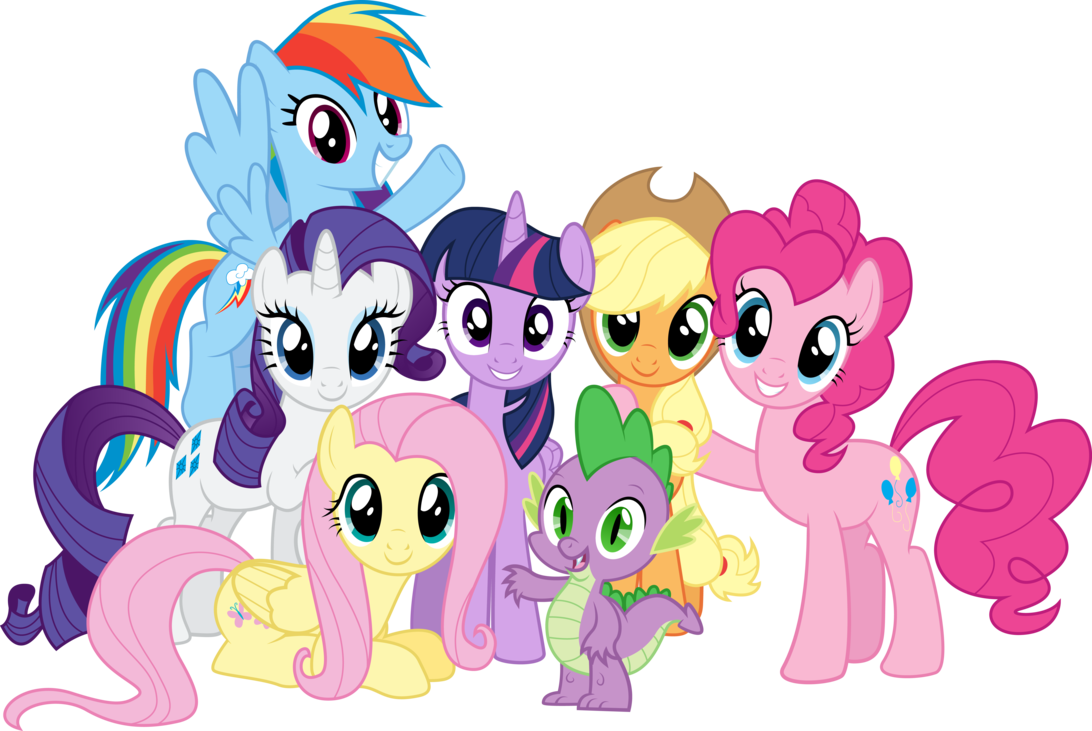 Let The Rainbow Remind You By Silentmatten - My Little Pony Mane 6 (1092x731)