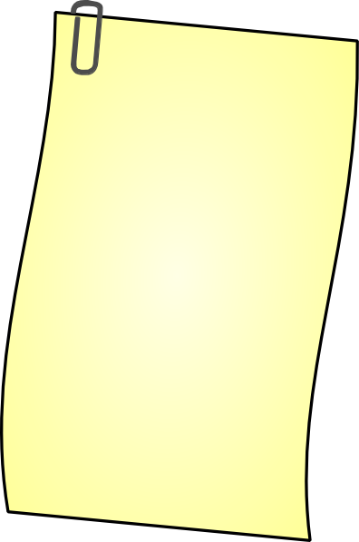 Note With Clip Clip Art At Clker - Paper (396x597)