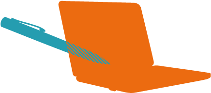 Illustration Of A Laptop And Pen - Laptop (471x471)