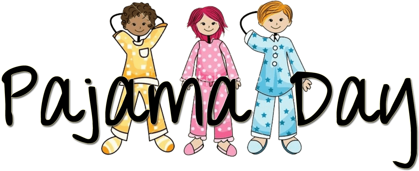 Pajama Clipart - Pyjama Day At School (1500x600)