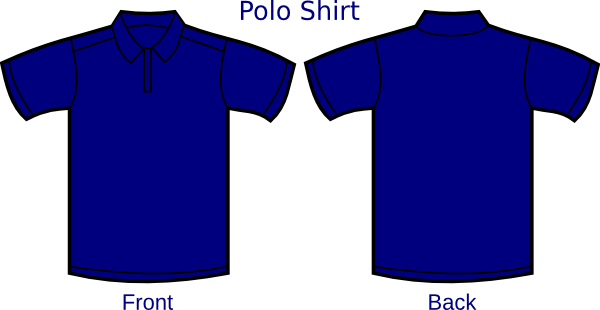 Blue Polo Shirt Clipart - Blue Polo Shirt Template (600x310)