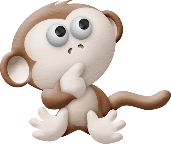 Monkeys, Png, Tubes - Cartoon (600x504)