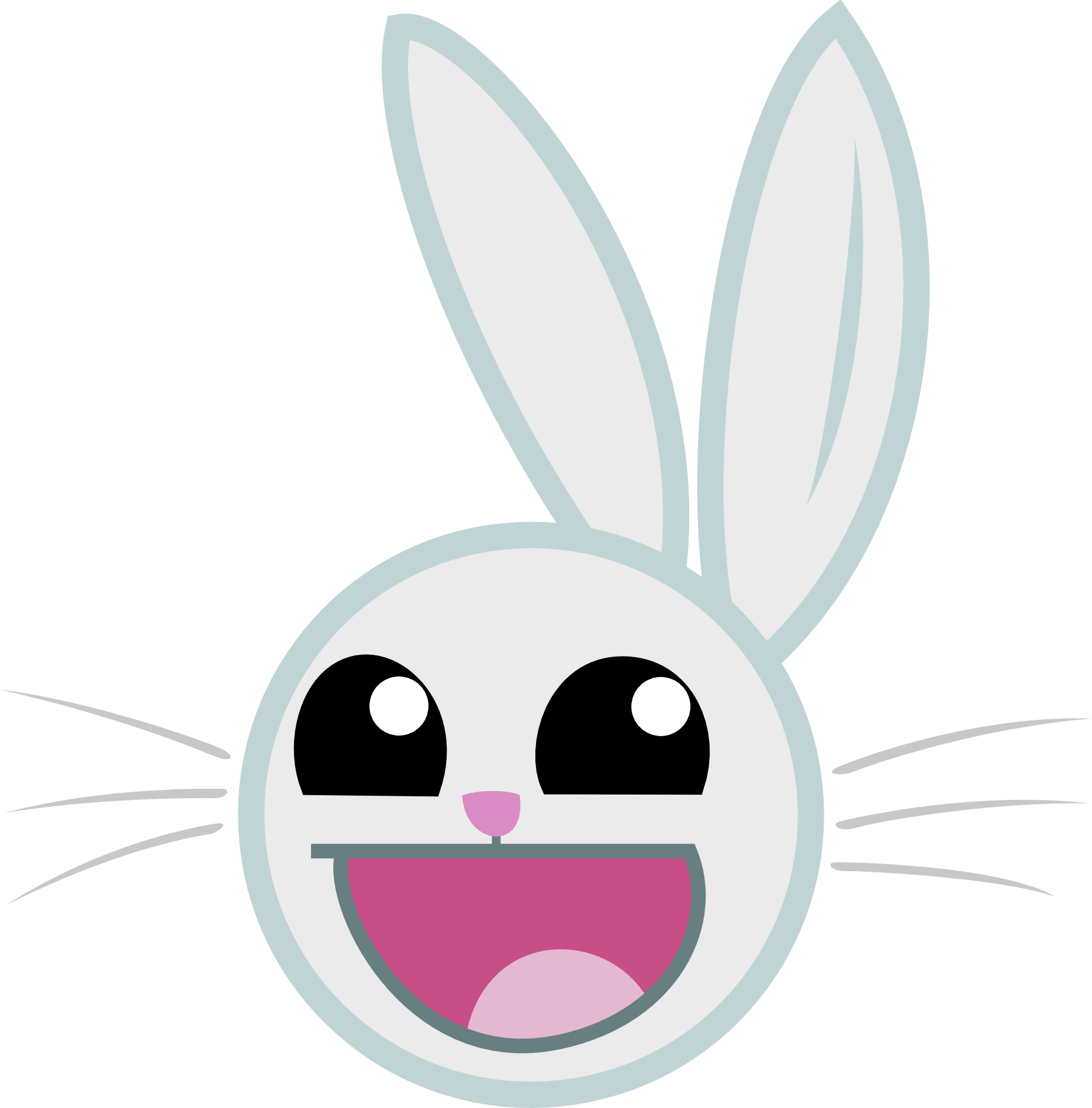 Rabbit Easter Bunny Mammal Rabbit Vertebrate Rabits - Cartoon (1868x1895)