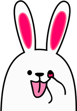 Lovely Rabbit Emoji Messages Sticker-8 - Lovely Rabbit Emoji Messages Sticker-8 (408x408)