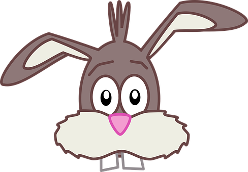 Rabbit Animal Mammal Cartoon Bunny Cute Is - Rabbit Clip Art (488x340)