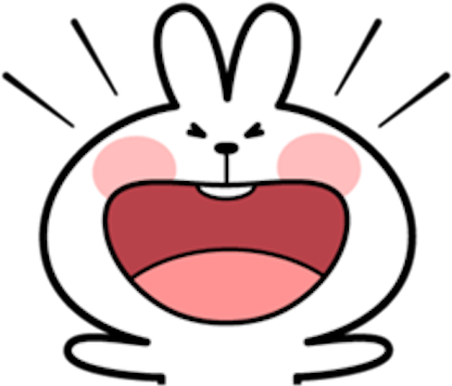 Spoiled Rabbit 1 Messages Sticker-1 - Spoiled Rabbit Face Png (450x389)