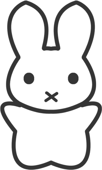 Rabbit Drawing Cartoon - Simple Cartoon Bunny (600x600)