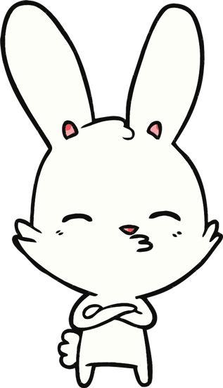Curious Bunny Cartoon - Cartoon (317x550)