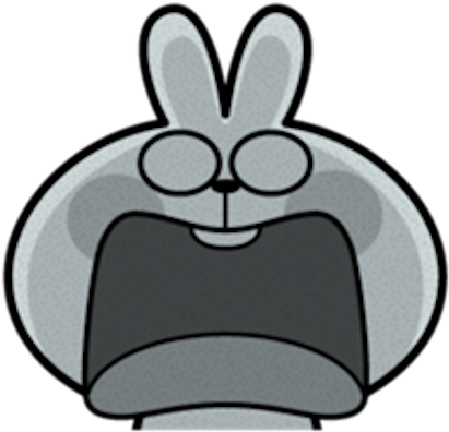 Spoiled Rabbit 1 Messages Sticker-10 - Rabbit (450x431)