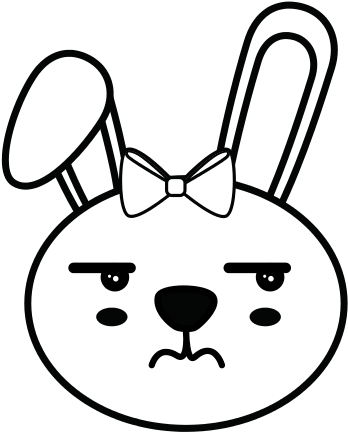 Bunny Kawaii Cartoon - Illustration (550x550)