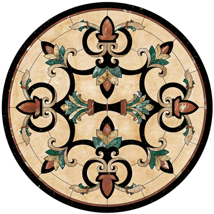 Classical Design Palmette Floor Medallion - Floor Medallions (500x500)