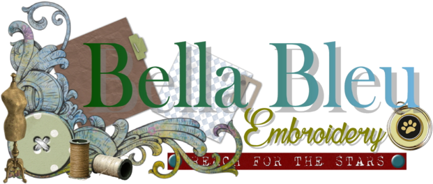 Bella Bleu Embroidery - Graphic Design (849x283)