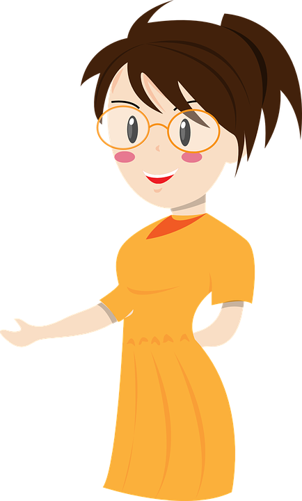 Cute Number Clip Art Download - Woman Clipart Png (434x720)