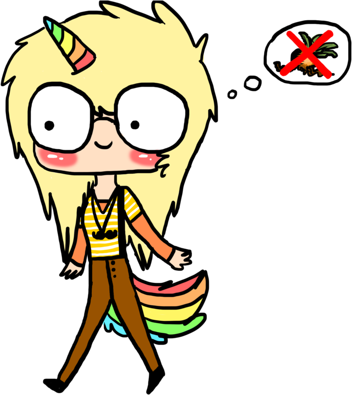 Nerdy Unicorn By Pastel-coffee - Cartoon (900x818)