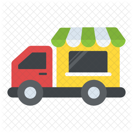 Delivery Truck And Van Simple Icons Royalty Free Vector - Food (512x512)