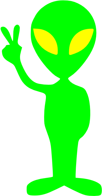 Scalable Vector Graphics Little Grn Alien Peace Scallywag - Alien Png (1074x1280)
