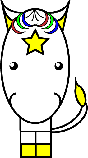 Cute Unicorn Logo 1 By Liz H Alexander - Überlagerter Stern Schürze (283x508)